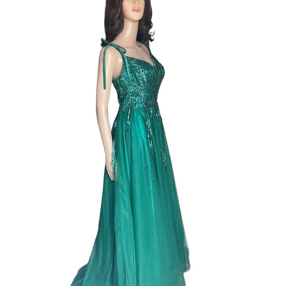 New!TS Countury Emerald green sequins dress size 16 - Picture 3 of 14